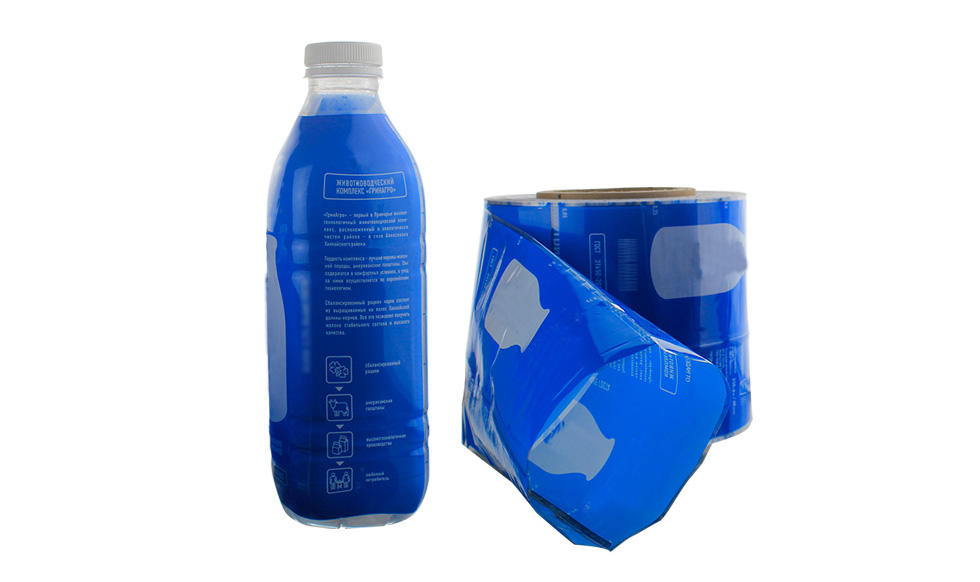 Etichetta a manica termoretraibile in PVC per bottiglia di latte in rotolo per l'uso a macchina